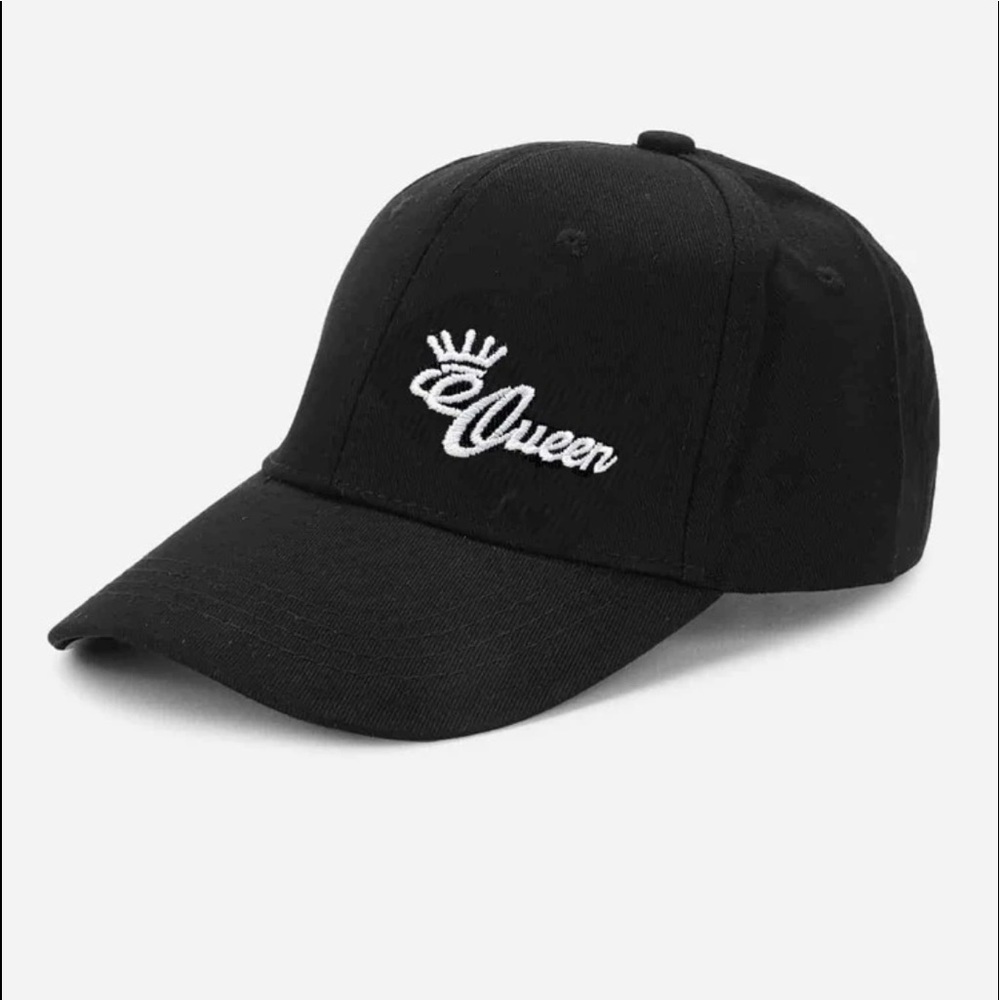 Embroidered “Queen” Black Baseball Cap - NWT